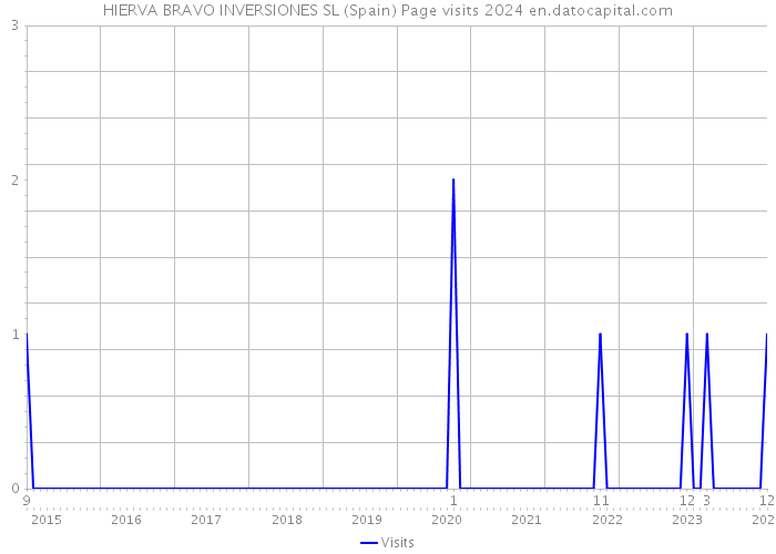 HIERVA BRAVO INVERSIONES SL (Spain) Page visits 2024 