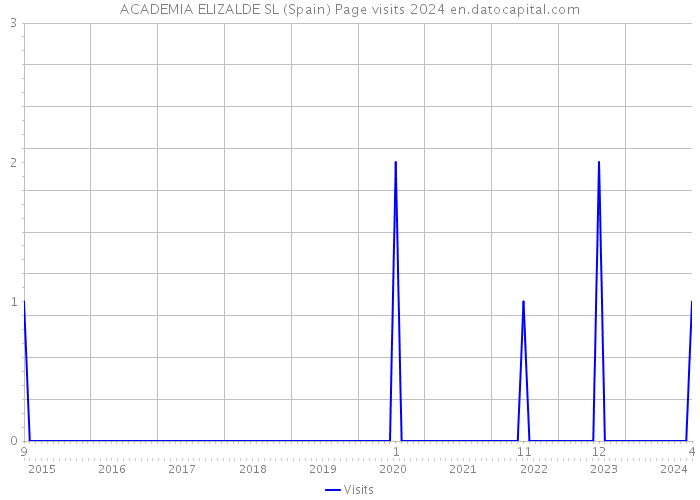 ACADEMIA ELIZALDE SL (Spain) Page visits 2024 