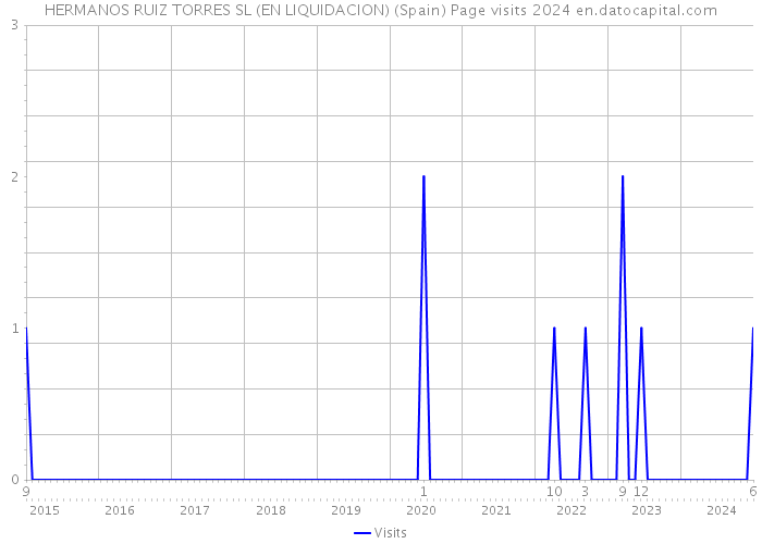 HERMANOS RUIZ TORRES SL (EN LIQUIDACION) (Spain) Page visits 2024 