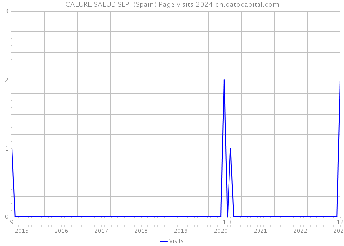 CALURE SALUD SLP. (Spain) Page visits 2024 