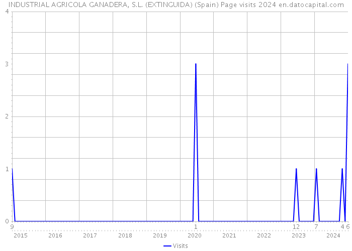 INDUSTRIAL AGRICOLA GANADERA, S.L. (EXTINGUIDA) (Spain) Page visits 2024 