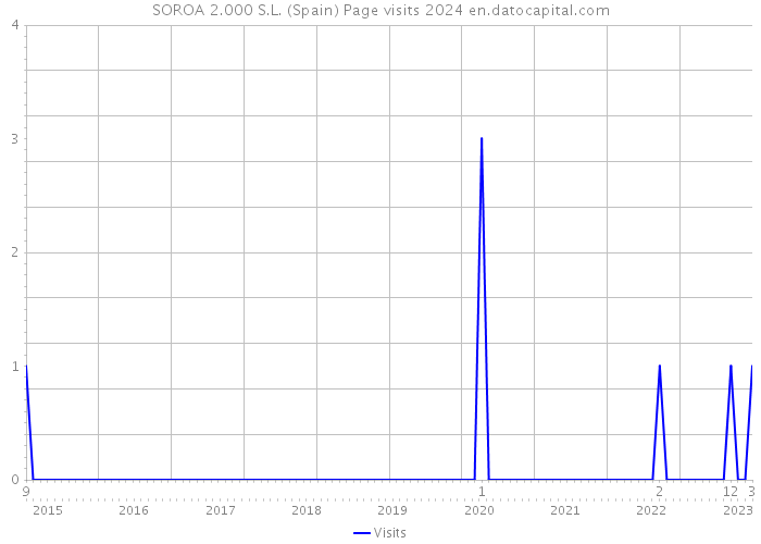 SOROA 2.000 S.L. (Spain) Page visits 2024 