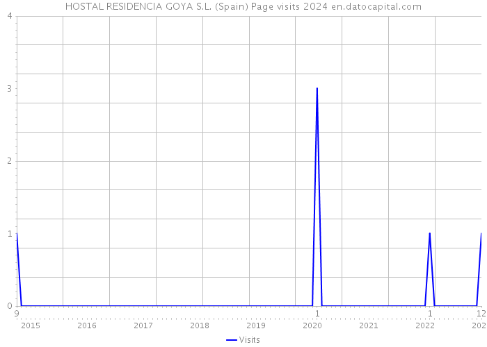 HOSTAL RESIDENCIA GOYA S.L. (Spain) Page visits 2024 