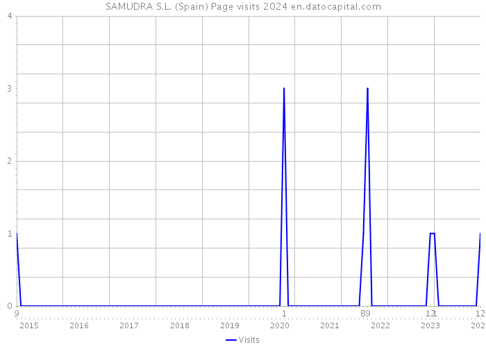 SAMUDRA S.L. (Spain) Page visits 2024 