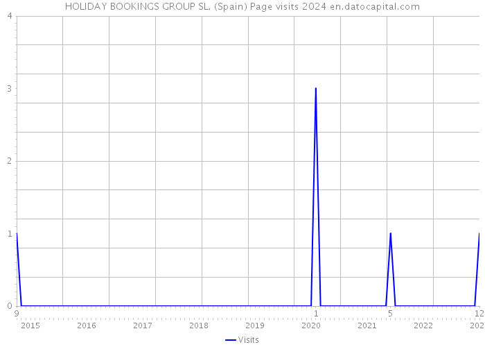 HOLIDAY BOOKINGS GROUP SL. (Spain) Page visits 2024 