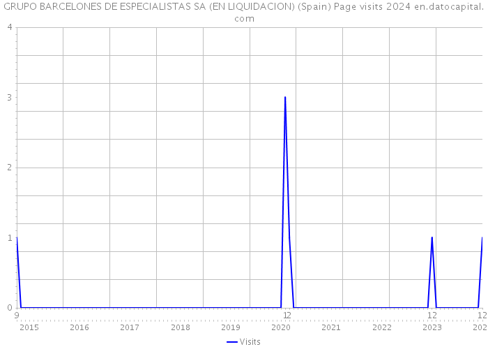 GRUPO BARCELONES DE ESPECIALISTAS SA (EN LIQUIDACION) (Spain) Page visits 2024 