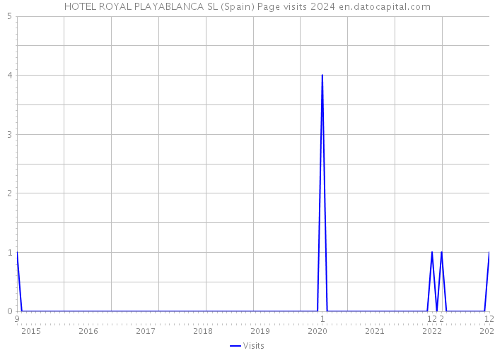 HOTEL ROYAL PLAYABLANCA SL (Spain) Page visits 2024 