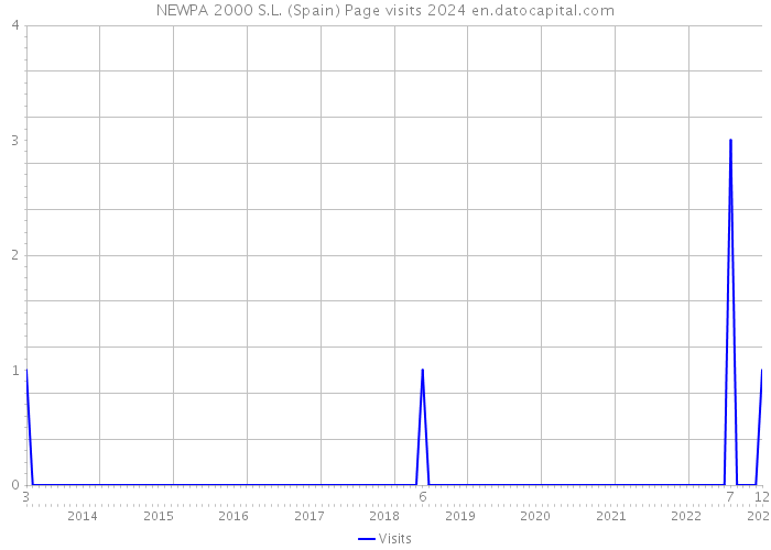 NEWPA 2000 S.L. (Spain) Page visits 2024 