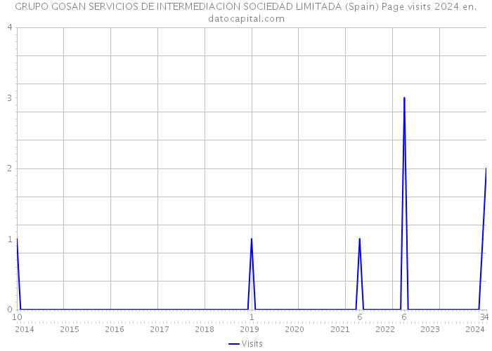 GRUPO GOSAN SERVICIOS DE INTERMEDIACION SOCIEDAD LIMITADA (Spain) Page visits 2024 