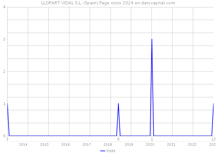 LLOPART VIDAL S.L. (Spain) Page visits 2024 