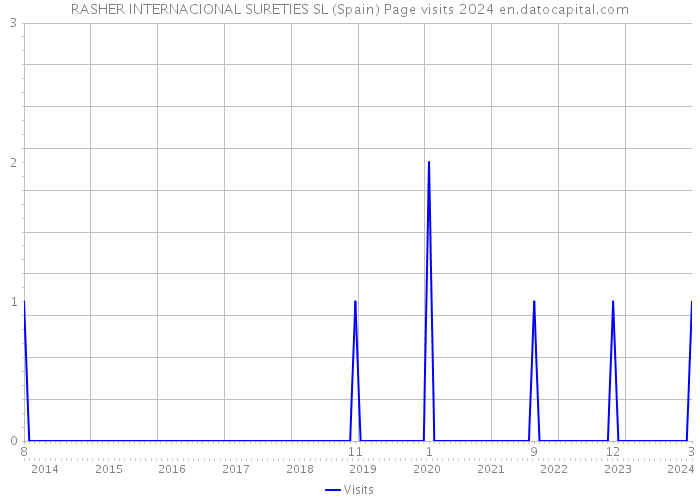 RASHER INTERNACIONAL SURETIES SL (Spain) Page visits 2024 