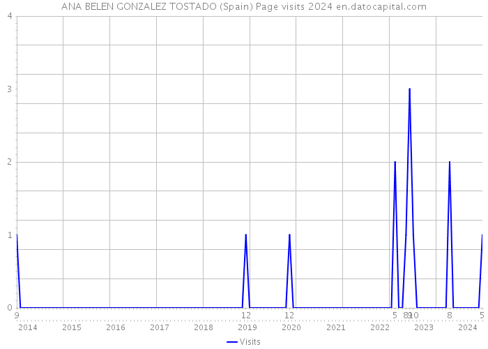 ANA BELEN GONZALEZ TOSTADO (Spain) Page visits 2024 