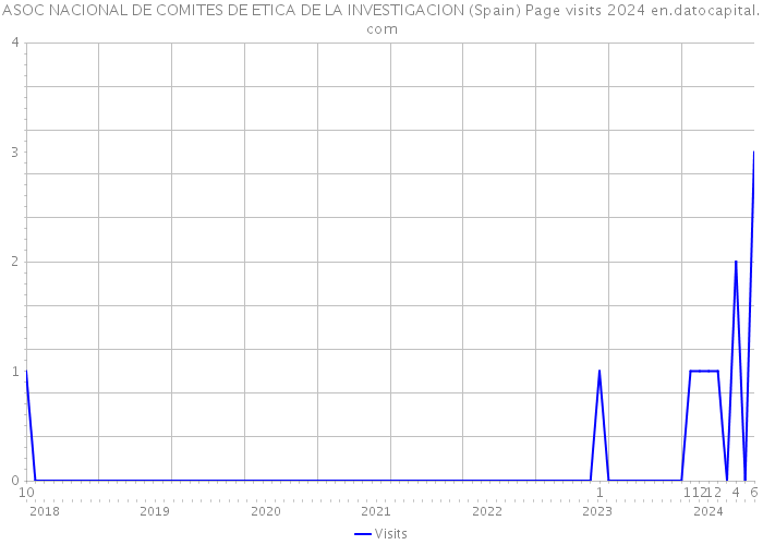 ASOC NACIONAL DE COMITES DE ETICA DE LA INVESTIGACION (Spain) Page visits 2024 