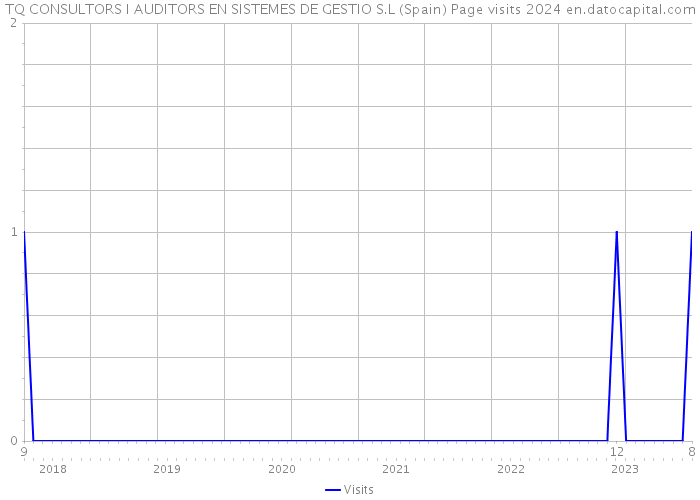 TQ CONSULTORS I AUDITORS EN SISTEMES DE GESTIO S.L (Spain) Page visits 2024 