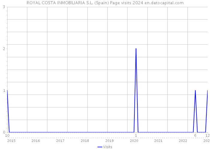 ROYAL COSTA INMOBILIARIA S.L. (Spain) Page visits 2024 
