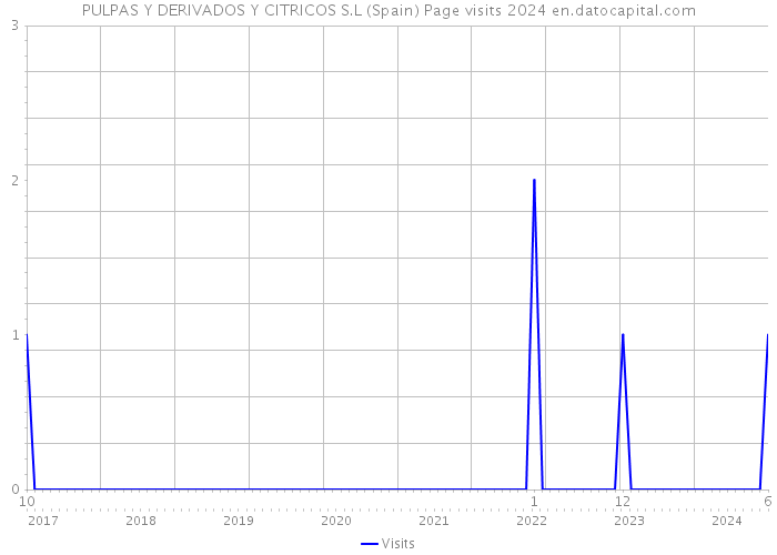 PULPAS Y DERIVADOS Y CITRICOS S.L (Spain) Page visits 2024 