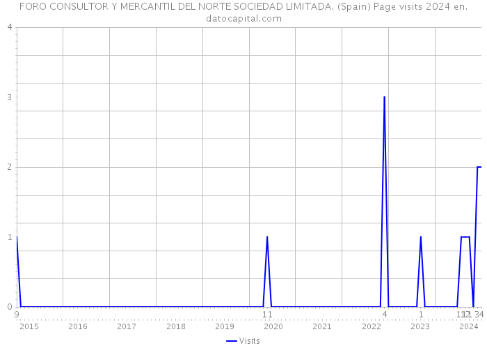 FORO CONSULTOR Y MERCANTIL DEL NORTE SOCIEDAD LIMITADA. (Spain) Page visits 2024 