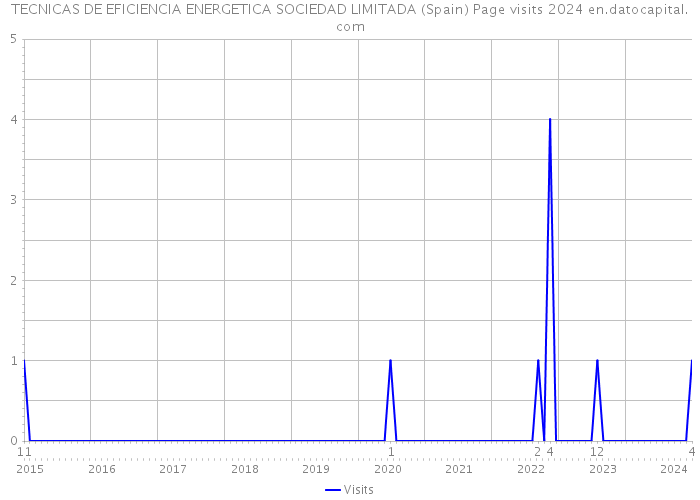 TECNICAS DE EFICIENCIA ENERGETICA SOCIEDAD LIMITADA (Spain) Page visits 2024 