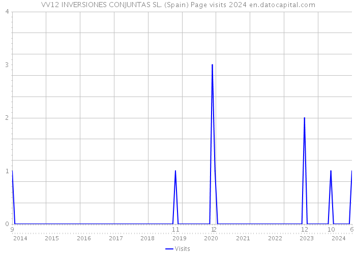 VV12 INVERSIONES CONJUNTAS SL. (Spain) Page visits 2024 