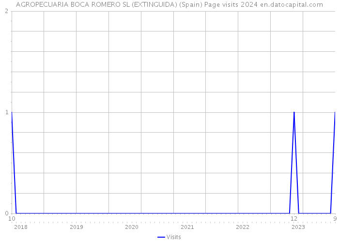 AGROPECUARIA BOCA ROMERO SL (EXTINGUIDA) (Spain) Page visits 2024 