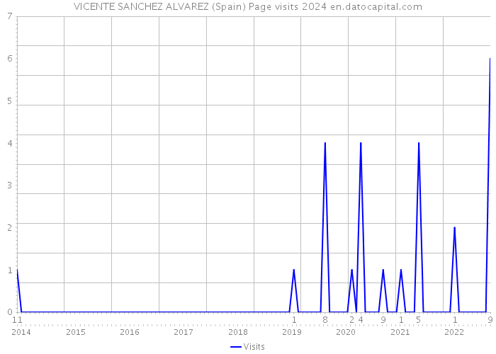 VICENTE SANCHEZ ALVAREZ (Spain) Page visits 2024 