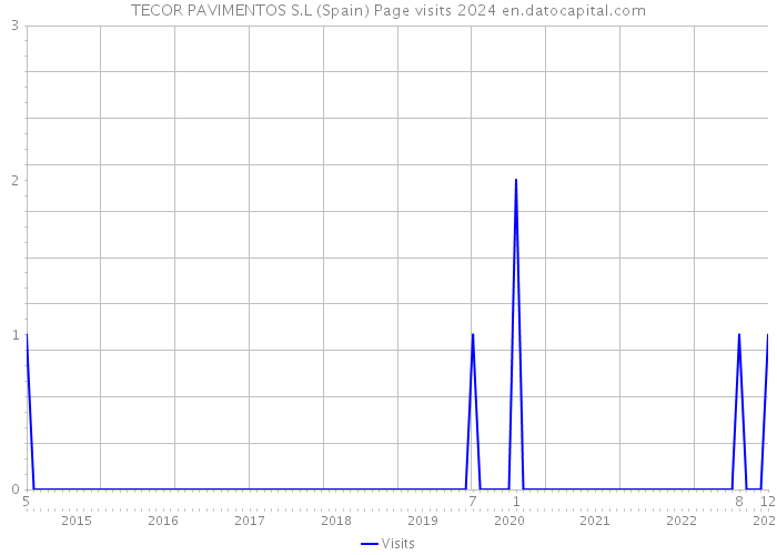 TECOR PAVIMENTOS S.L (Spain) Page visits 2024 
