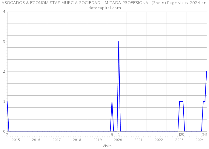 ABOGADOS & ECONOMISTAS MURCIA SOCIEDAD LIMITADA PROFESIONAL (Spain) Page visits 2024 