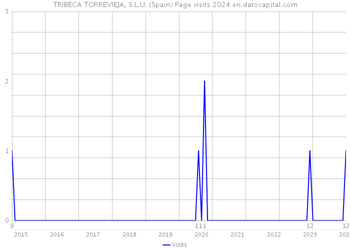 TRIBECA TORREVIEJA, S.L.U. (Spain) Page visits 2024 