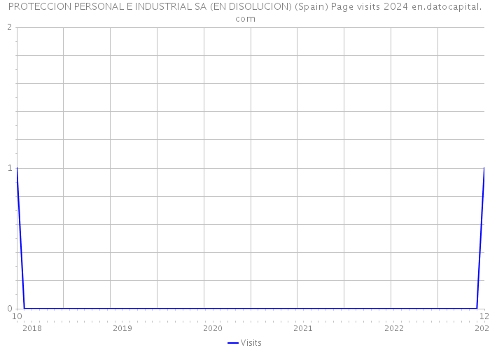 PROTECCION PERSONAL E INDUSTRIAL SA (EN DISOLUCION) (Spain) Page visits 2024 