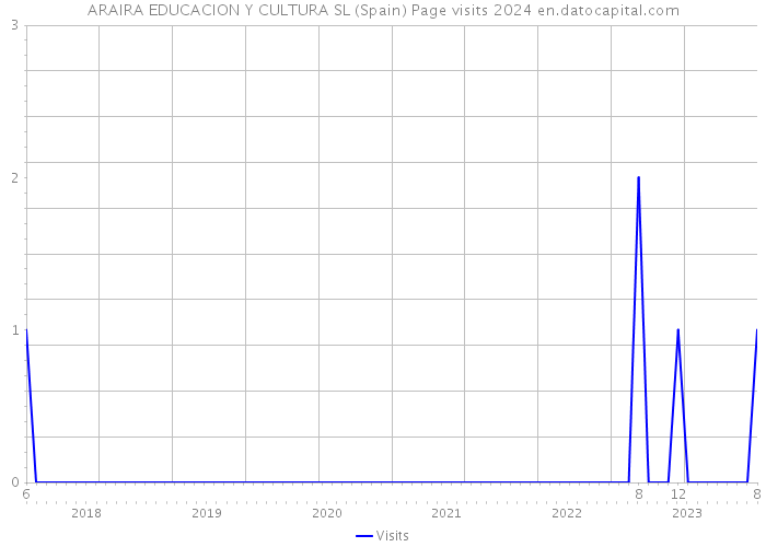 ARAIRA EDUCACION Y CULTURA SL (Spain) Page visits 2024 