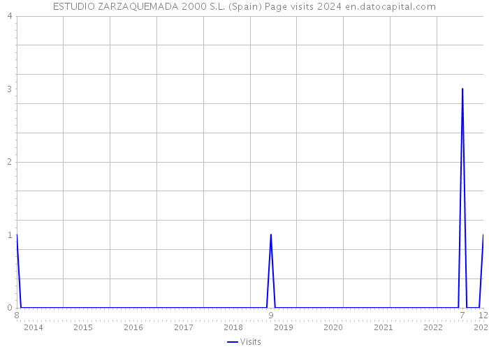 ESTUDIO ZARZAQUEMADA 2000 S.L. (Spain) Page visits 2024 