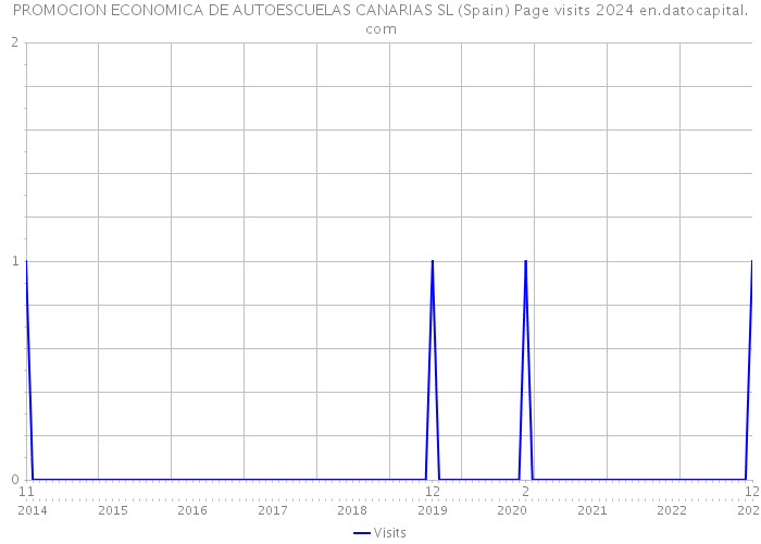 PROMOCION ECONOMICA DE AUTOESCUELAS CANARIAS SL (Spain) Page visits 2024 