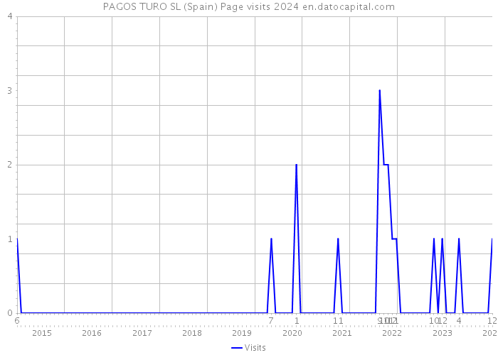 PAGOS TURO SL (Spain) Page visits 2024 