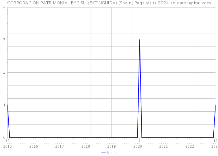 CORPORACION PATRIMONIAL BYG SL. (EXTINGUIDA) (Spain) Page visits 2024 