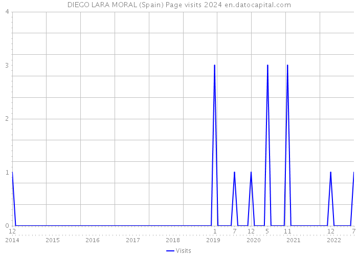 DIEGO LARA MORAL (Spain) Page visits 2024 