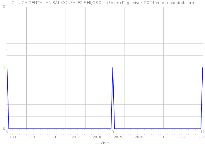 CLINICA DENTAL ANIBAL GONZALEZ E HIJOS S.L. (Spain) Page visits 2024 