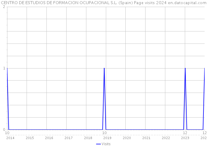 CENTRO DE ESTUDIOS DE FORMACION OCUPACIONAL S.L. (Spain) Page visits 2024 
