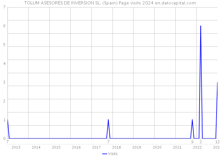 TOLUM ASESORES DE INVERSION SL. (Spain) Page visits 2024 