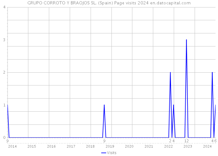 GRUPO CORROTO Y BRAOJOS SL. (Spain) Page visits 2024 