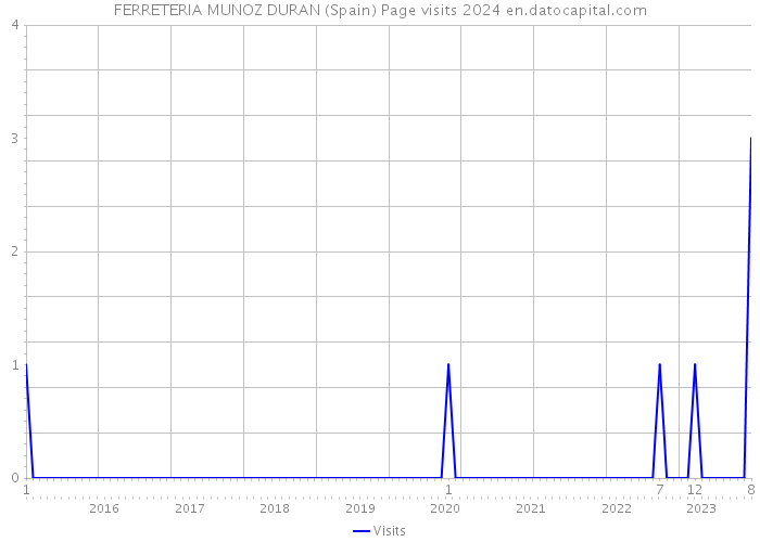 FERRETERIA MUNOZ DURAN (Spain) Page visits 2024 