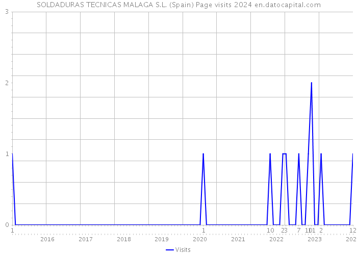 SOLDADURAS TECNICAS MALAGA S.L. (Spain) Page visits 2024 