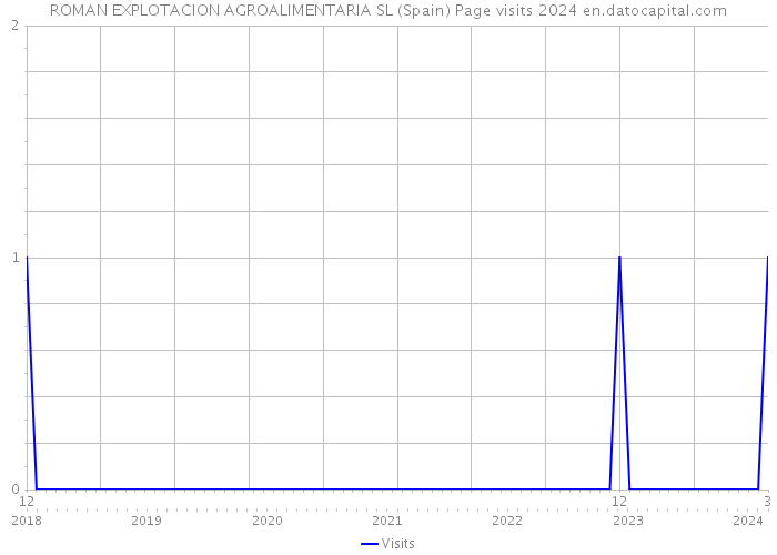 ROMAN EXPLOTACION AGROALIMENTARIA SL (Spain) Page visits 2024 