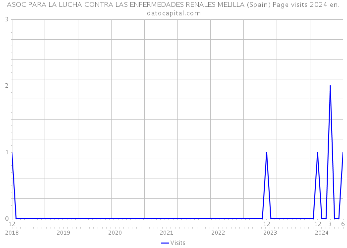 ASOC PARA LA LUCHA CONTRA LAS ENFERMEDADES RENALES MELILLA (Spain) Page visits 2024 