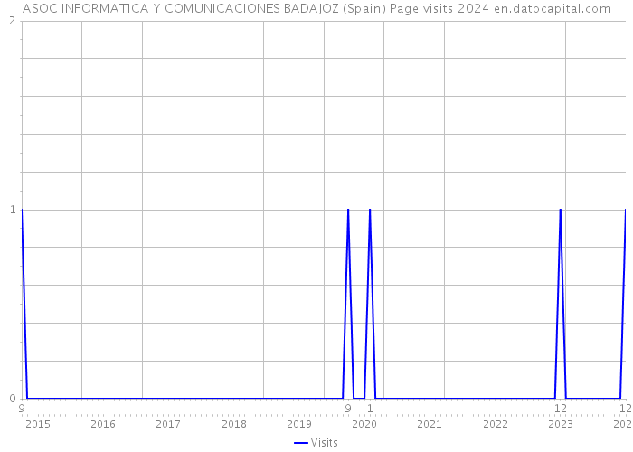 ASOC INFORMATICA Y COMUNICACIONES BADAJOZ (Spain) Page visits 2024 