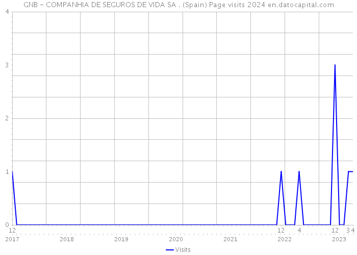 GNB - COMPANHIA DE SEGUROS DE VIDA SA . (Spain) Page visits 2024 