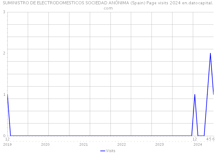 SUMINISTRO DE ELECTRODOMESTICOS SOCIEDAD ANÓNIMA (Spain) Page visits 2024 