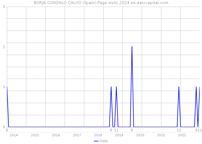 BORJA GONZALO CALVO (Spain) Page visits 2024 