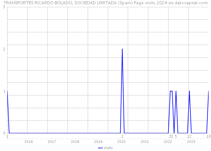 TRANSPORTES RICARDO BOLADO, SOCIEDAD LIMITADA (Spain) Page visits 2024 
