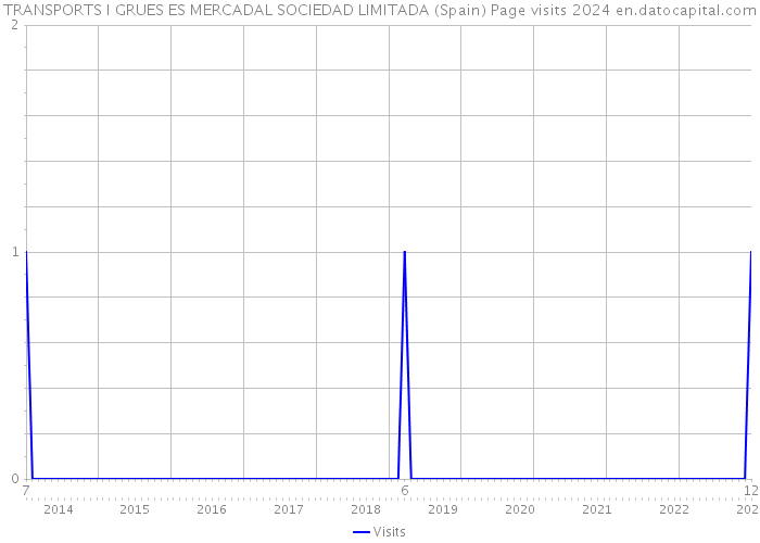 TRANSPORTS I GRUES ES MERCADAL SOCIEDAD LIMITADA (Spain) Page visits 2024 