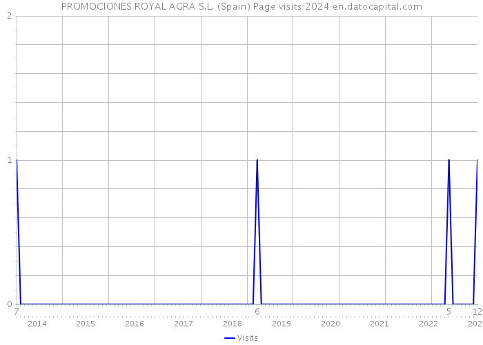 PROMOCIONES ROYAL AGRA S.L. (Spain) Page visits 2024 